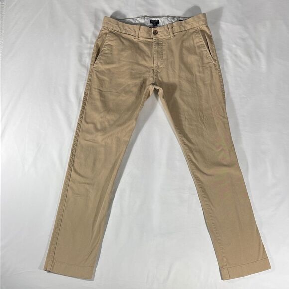 J. Crew mens golden khaki Flex Slim fit flat front chino pants - size 32x32 - Picture 2 of 12